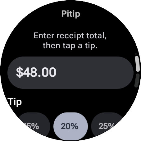 Pitip on Wear OS